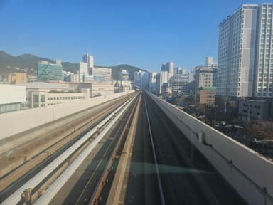 軽電車の車窓