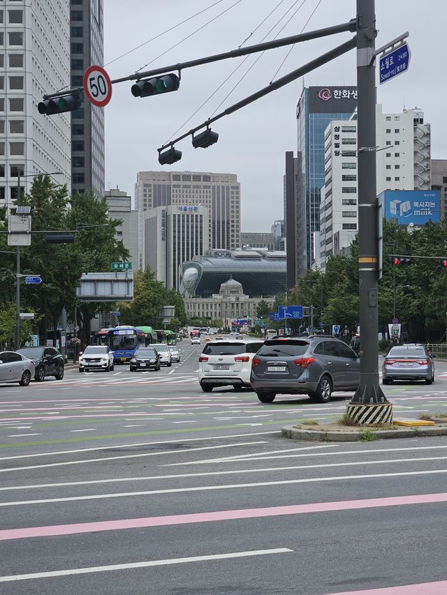 遠くに見えるソウル市庁