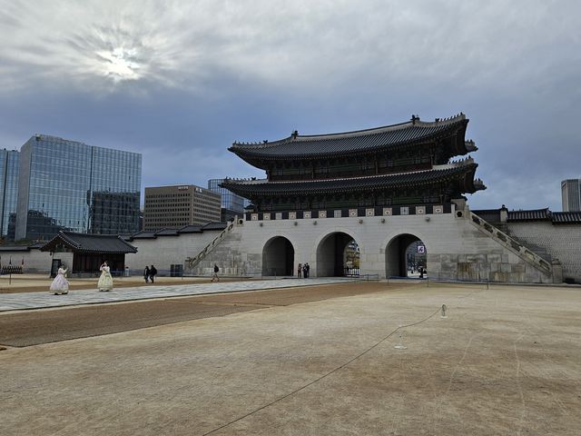 中から見た光化門